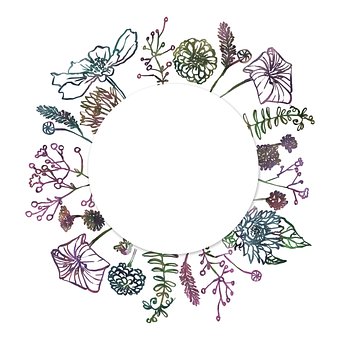 Natuur, De Lente, Krans, Tekening