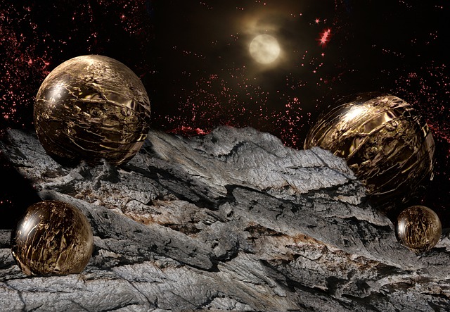Free balls bronze moon illustration