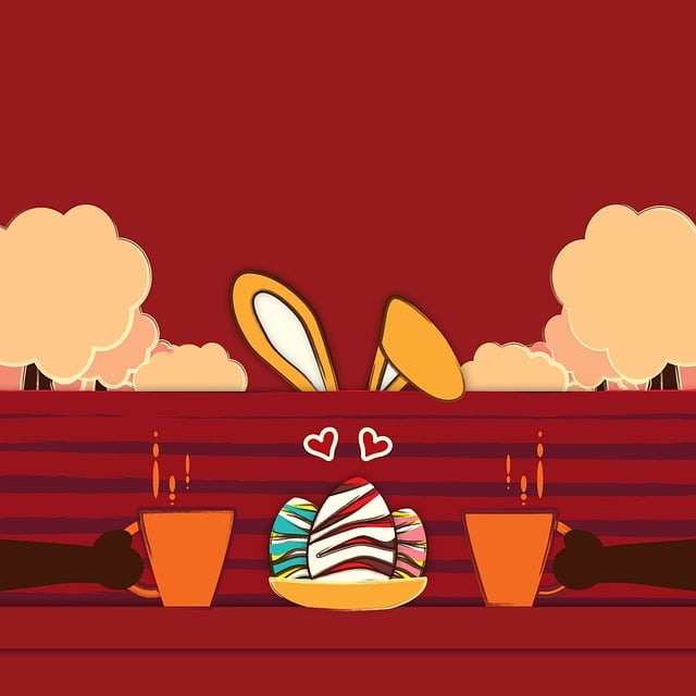 Free easter egg hunt abstract cartoon art satire comic illustration
