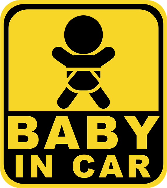 Baby, Wagen, Aufkleber, Auto, Kind