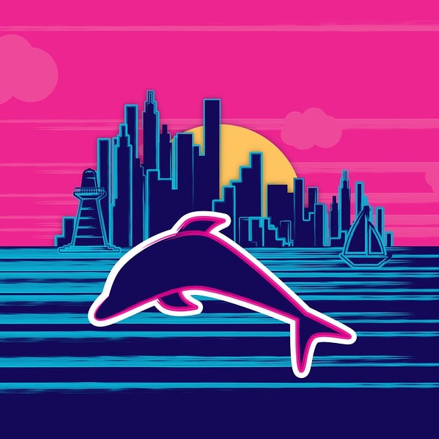 Free bottlenose dolphin flipper aquatic mammal illustration
