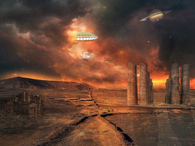 Download free HD stock image of Buildings Solar Eruption Free buildings solar eruption spaceship illustration