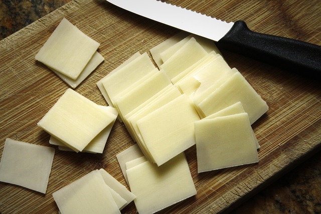 Käse, Scheiben, Schneiden, Brett, Messer