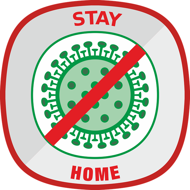Free stay home covid19 coronavirus vector