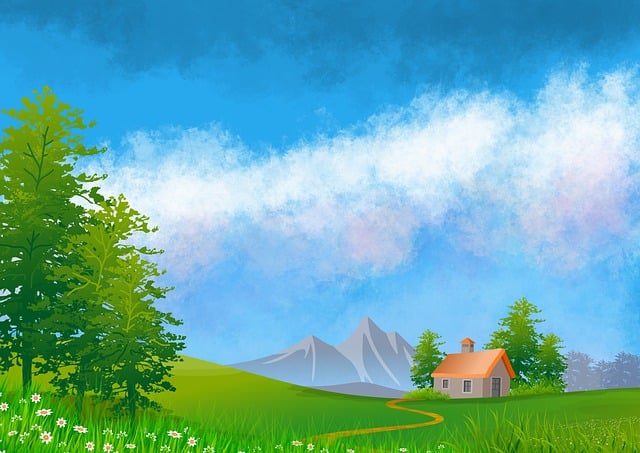 Free illustration landscape background illustration