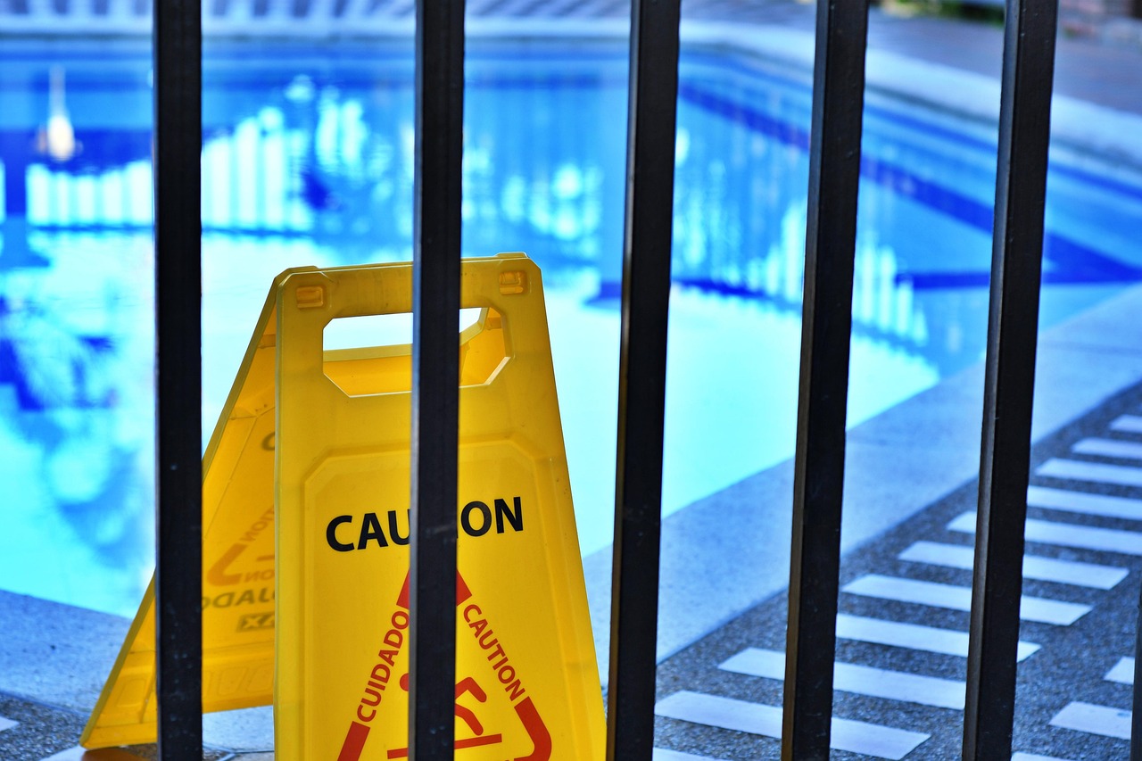 Free Caution Pool photo and picture