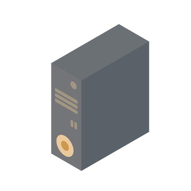 Free isometric desktop cpu illustration