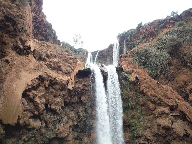 Wasserfall, Marokko, Ouzoud, Stürze