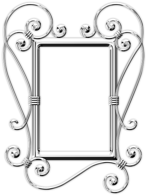 Free frame metal template illustration