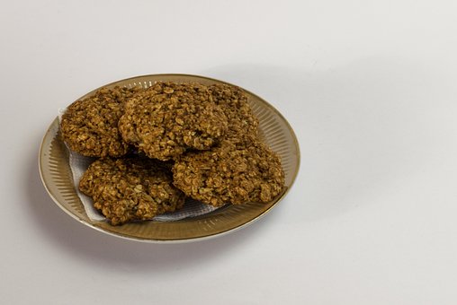 Kekse, Oatmeal, Nuts, Platte