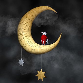 Rato, Lua, Estrelas, Noite