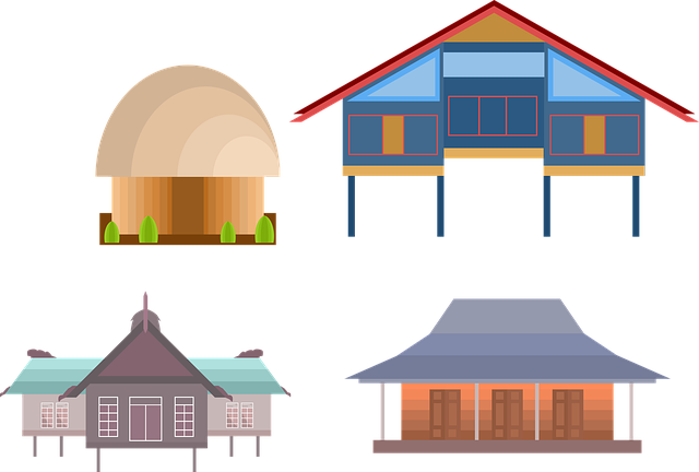 Free home indonesia traditional home illustration