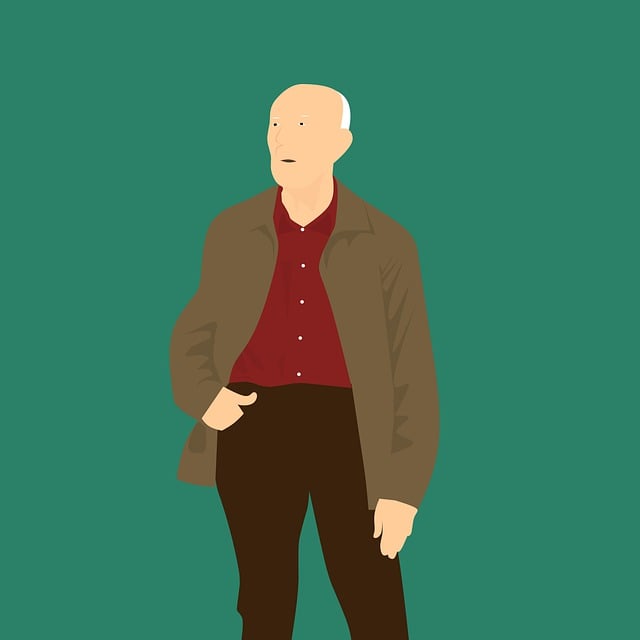 Free elderly old person retired illustration