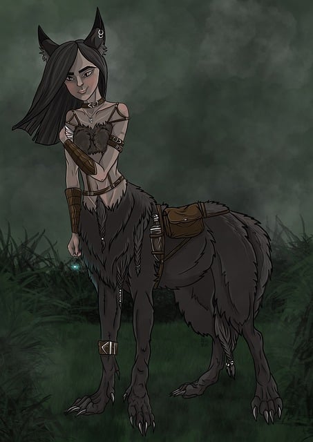Free mystic fantasy centaur illustration
