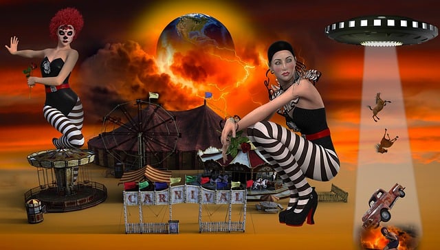 Free carnival crazy nuts illustration
