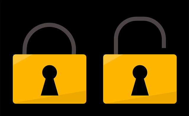 Free lock metal black illustration