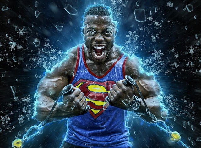 Free bodybuilder weight training illustration