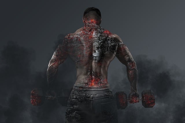 Free man male body building illustration