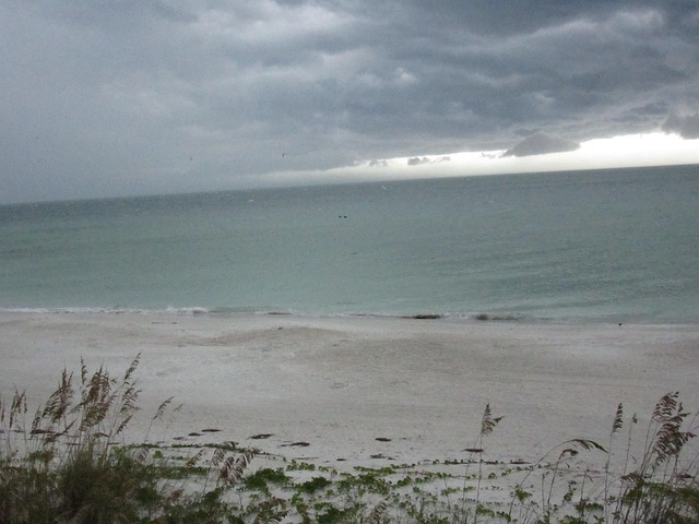 Free Cloudy Beach photo and picture