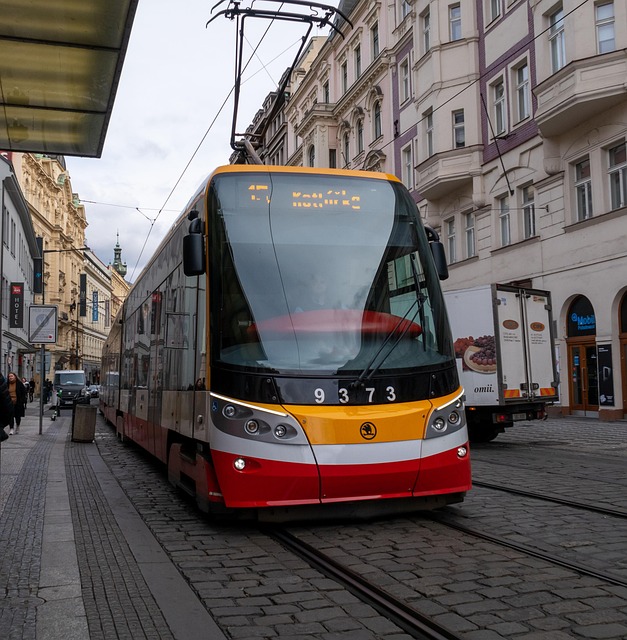 Elektrisch, Straßenbahn, Prag, Zug