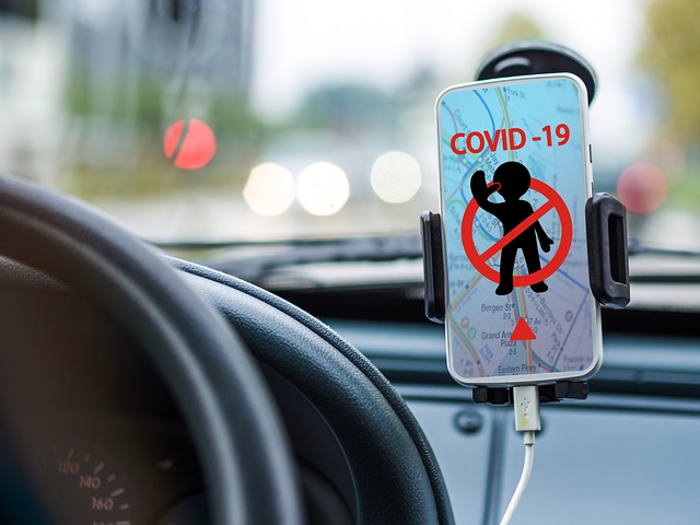 Free coronavirus navigation automobile illustration