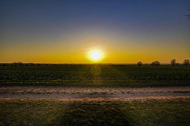 Zonsondergang, Natuur, Zon, Hemel