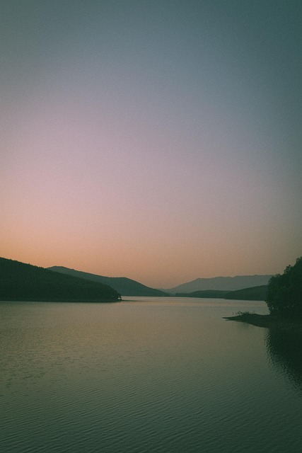 Sonnenuntergang, Natur, Dam Lake, Himmel