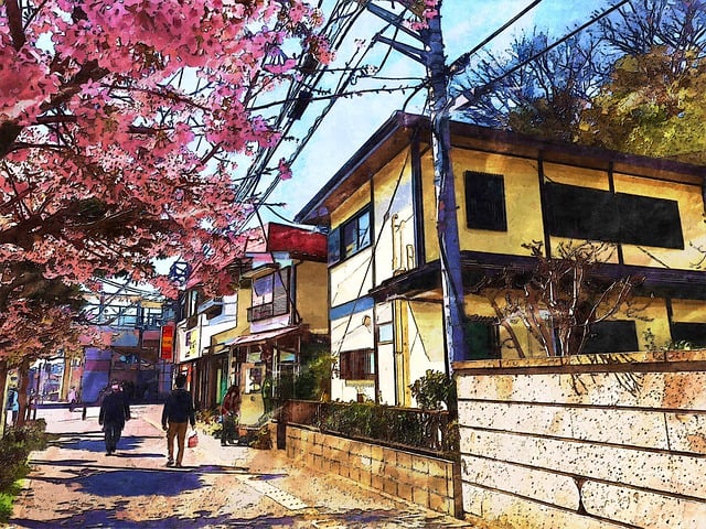 Kamakura, Japan, Bakgate, Side, Gate