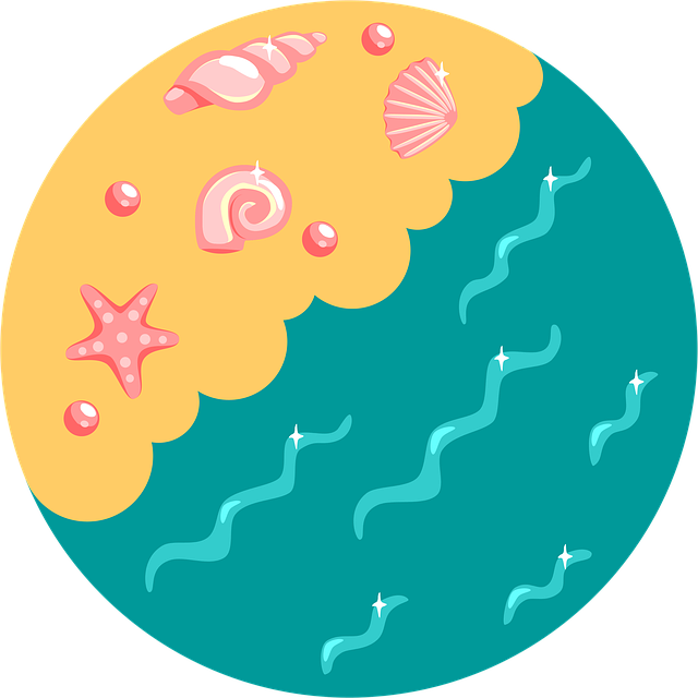 Download free HD stock image of Beach Sea Free beach sea sand illustration