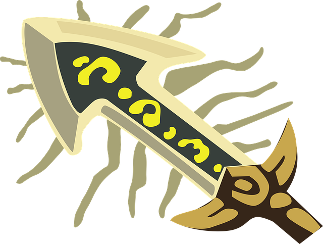 Free knife sparkling knife sword illustration