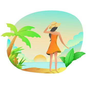 Niña, Playa, Imagen, Naturaleza, Paisaje