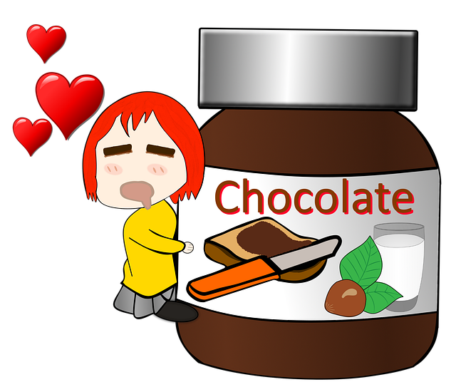 Free cokoladecrame nutella bread spread illustration