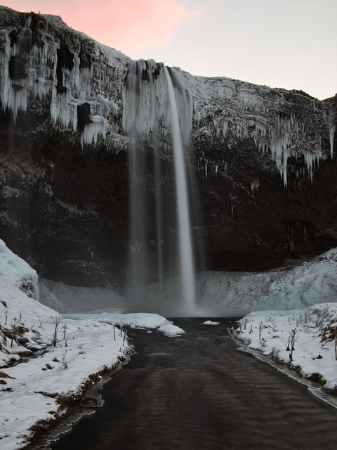 Free Waterfall Snow photo and picture