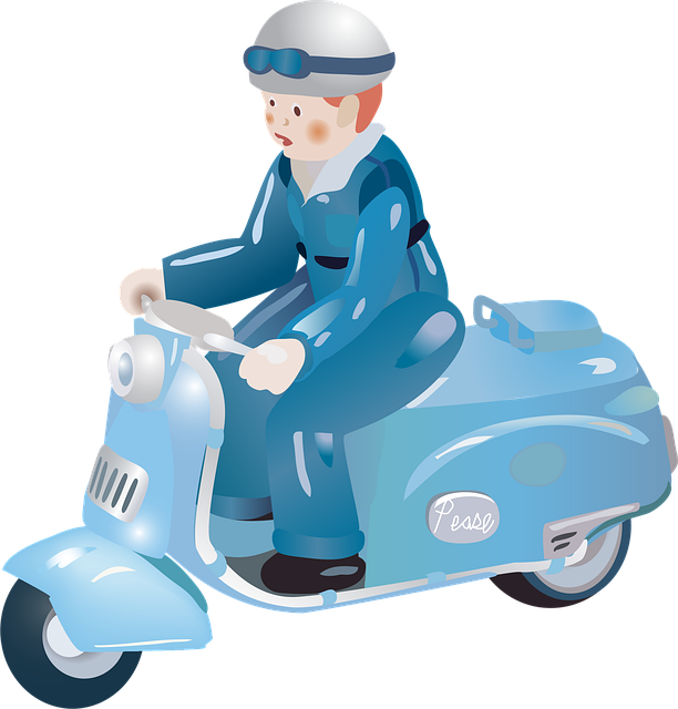 Free toys retro motorcycle vector