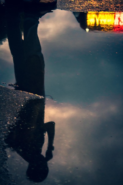 Reflexion, Lichter, Licht, Stadt, Nacht