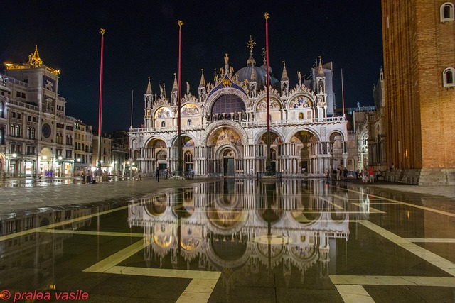 Venetië, De Nacht, Lichten, Stad