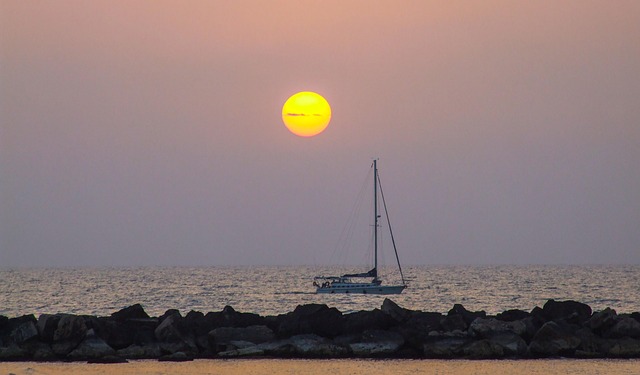Pôr Do Sol, Mar Mediterrâneo, Tel Aviv