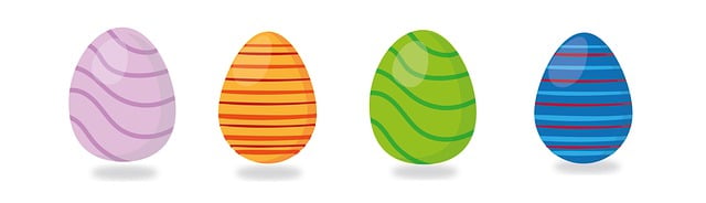 Free easter eggs multicoloured illustration
