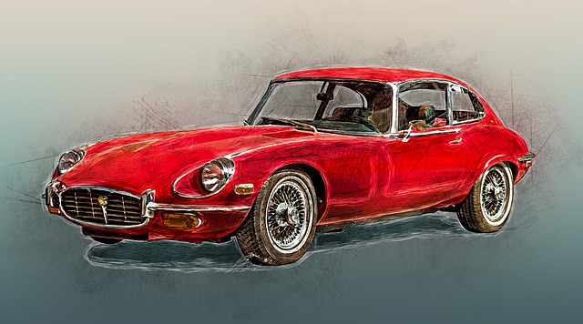 Free jaguar e-type classic illustration