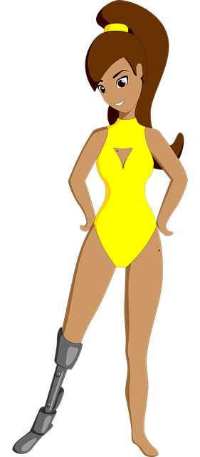Free prosthesis leg disabled person illustration