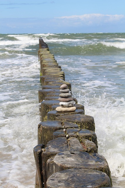 Ostsee, Natur, Wellen, Steinturm, Meer