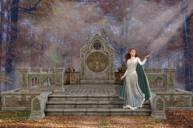 Download free HD stock image of Landscape Fantasy Free landscape fantasy woman illustration
