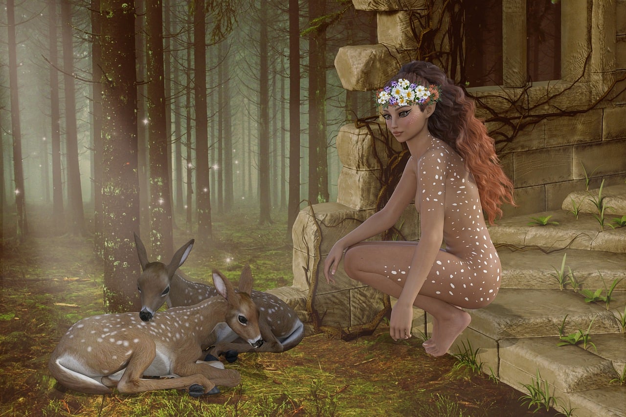Download free HD stock image of Landscape Fantasy Free landscape fantasy elf illustration