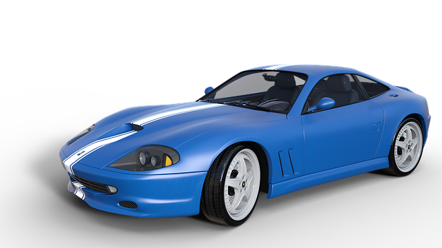 Free sports car blue vehicle illustration