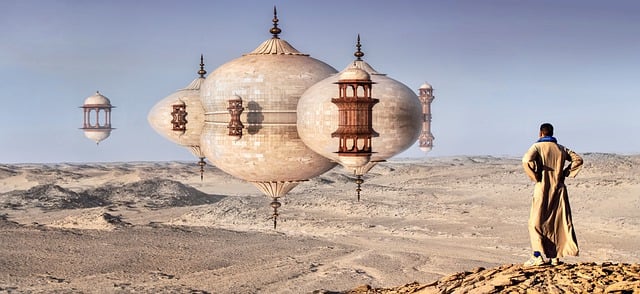 Free fantasy architecture surreal illustration