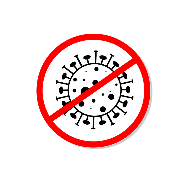 Free sign virus ban illustration