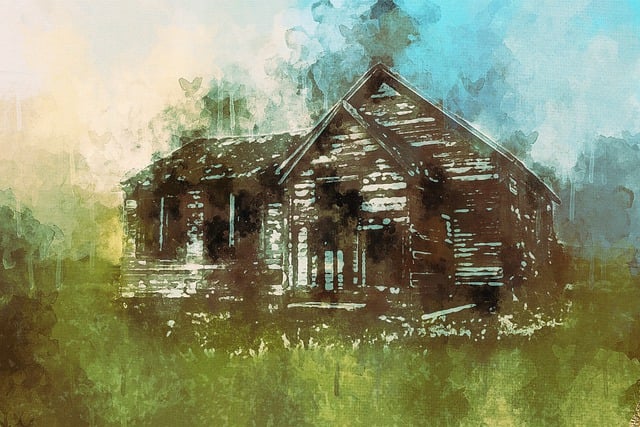 Free old house paintings digital painting illustration