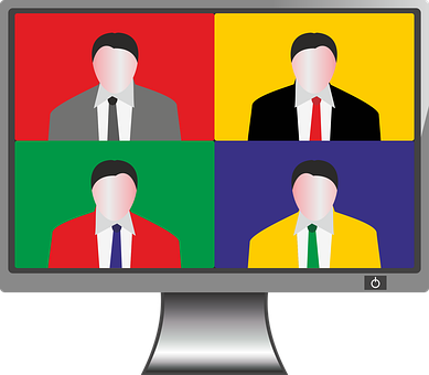 Free Video Conference Communication vector and picture