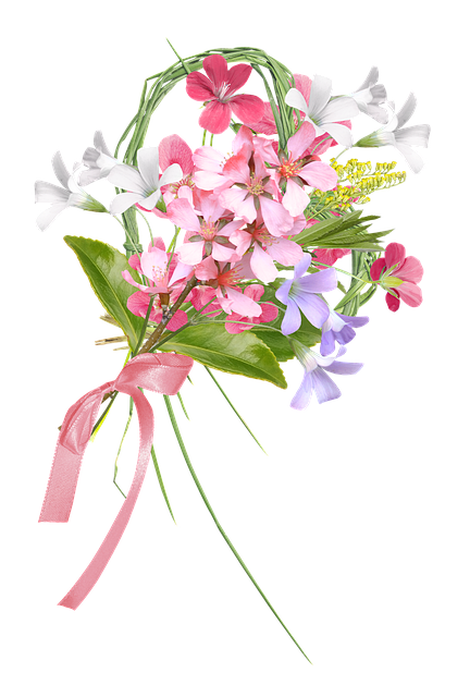 Free spring flowers bouquet illustration