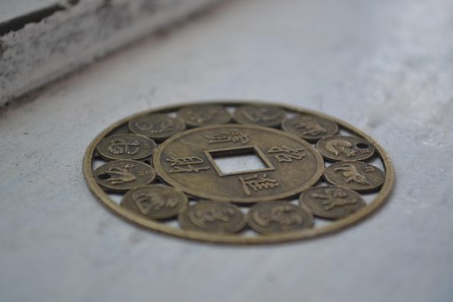 Currency, China, Medall On, Zodiac